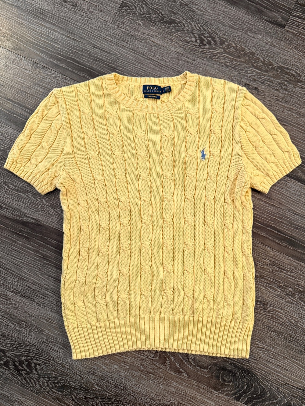 Polo Ralph Lauren Pima Cotton Short Sleeve Cable Sweater